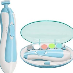 6-in-1 Electric Baby Nail Trimmer Kit | Battery Operated Manicure Set for New-borns, Toddlers, and Adults