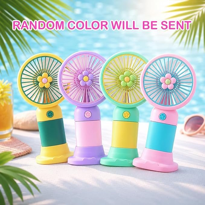 Portable Rechargeable Mini Fan for Travel, Office, Makeup, Kitchen & Outdoor Use