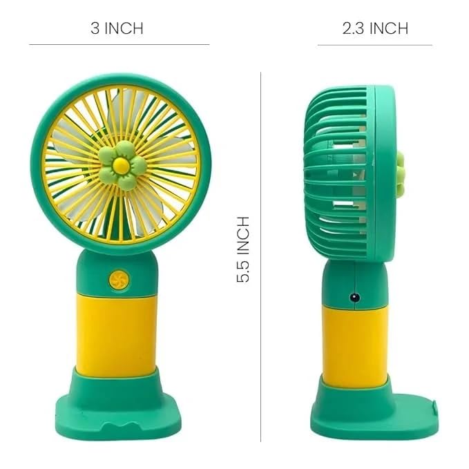 Portable Rechargeable Mini Fan for Travel, Office, Makeup, Kitchen & Outdoor Use