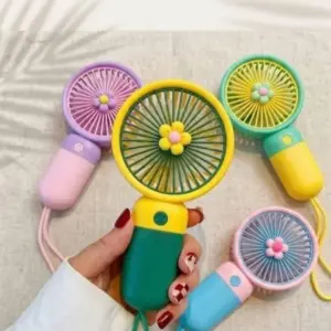 Portable Rechargeable Mini Fan for Travel, Office, Makeup, Kitchen & Outdoor Use