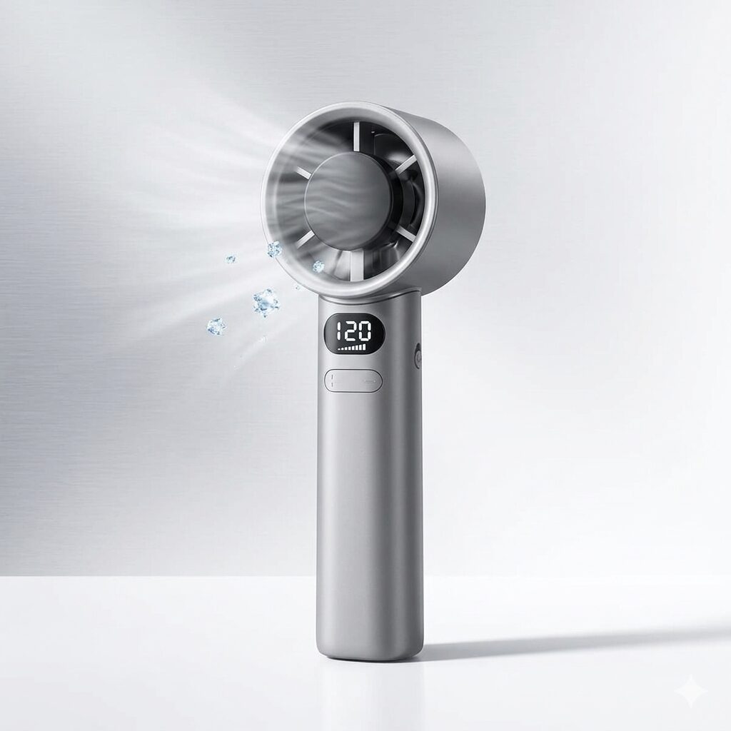 Portable Handheld Adjustable Mini Turbo Fan | Type-C Fast Charging Desk Fan for Travel & Office