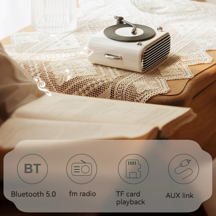 Classic Record Player Style Bluetooth Speaker