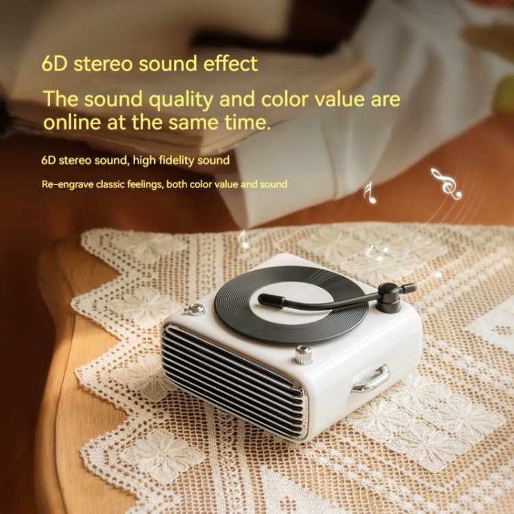 Classic Record Player Style Bluetooth Speaker