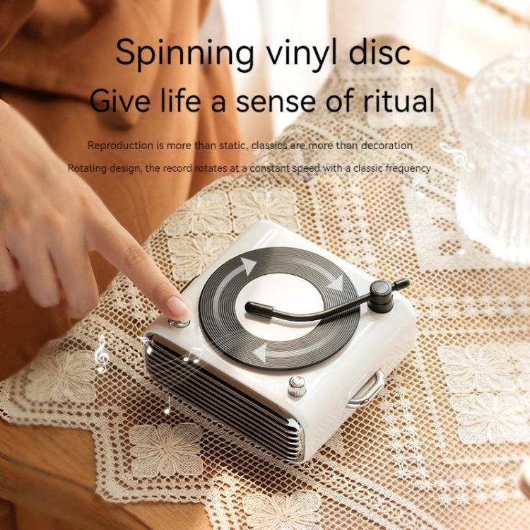 Classic Record Player Style Bluetooth Speaker