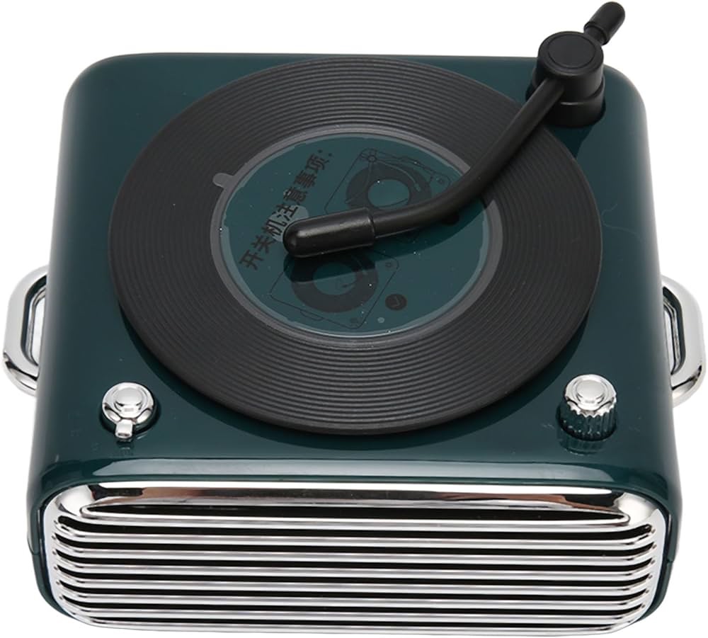 Classic Record Player Style Bluetooth Speaker