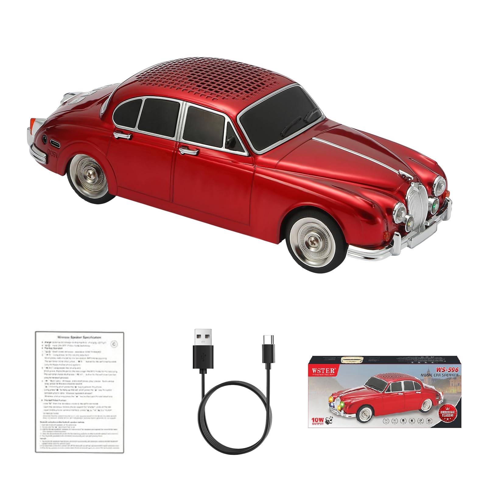 Vintage Classic Car Bluetooth Speaker | Retro Sedan Design (Multicolour)