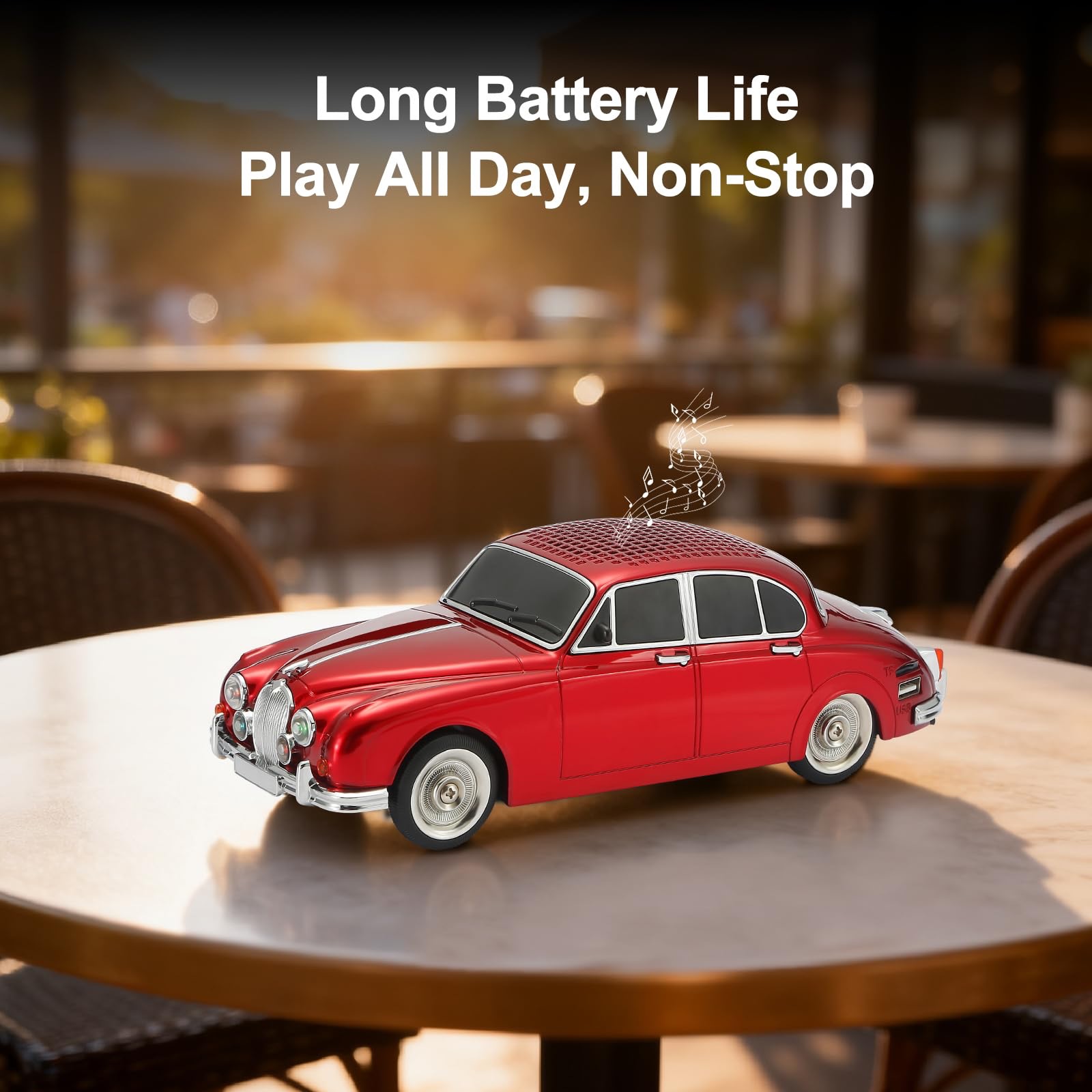 Vintage Classic Car Bluetooth Speaker | Retro Sedan Design (Multicolour)