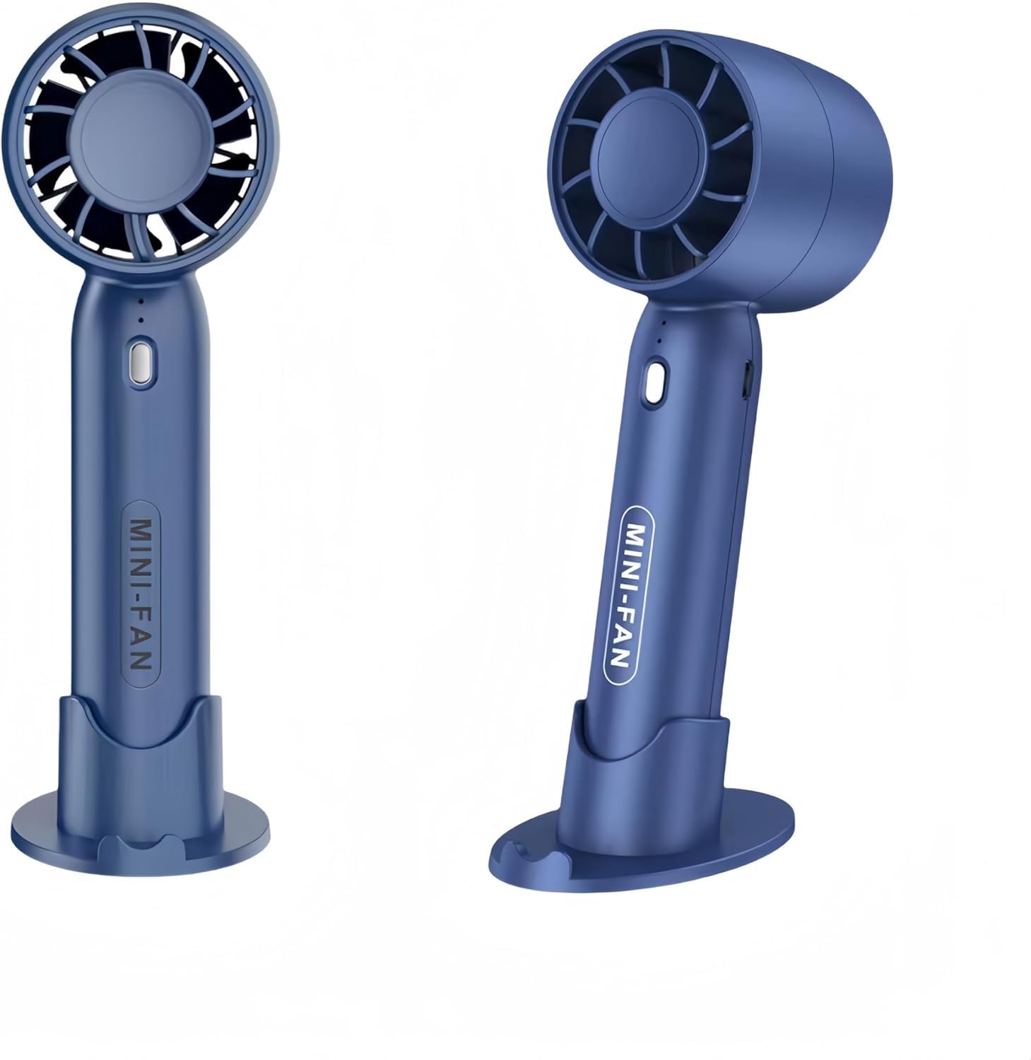 Handheld Mini Fan, Portable USB Rechargeable Fan With Base - 3 Speed Powerful & Quiet Personal Cooling Blower