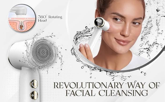6-in-1 Electric Facial Cleansing Brush & Skin Massager Kit – Deep Pore Exfoliation, Makeup Removal & Facial Glow System