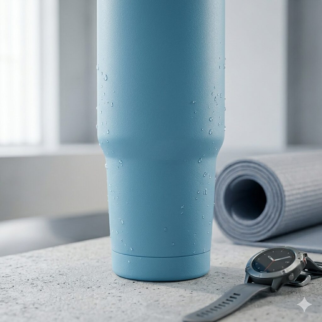 Stainless Steel Insulated Travel Tumbler (890ml) – Heavy Duty Thermal Coffee Mug with Easy-Carry Handle, Keeps Drinks Hot & Icy Cold