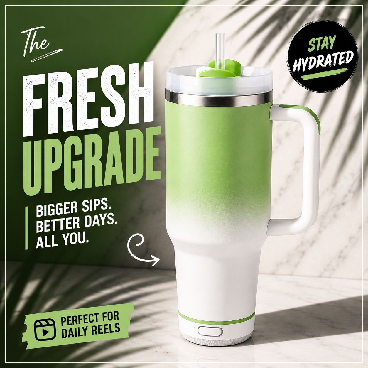Stainless Steel Tumbler with Built-in Wireless Bluetooth Speaker & Color-Changing LED Lights