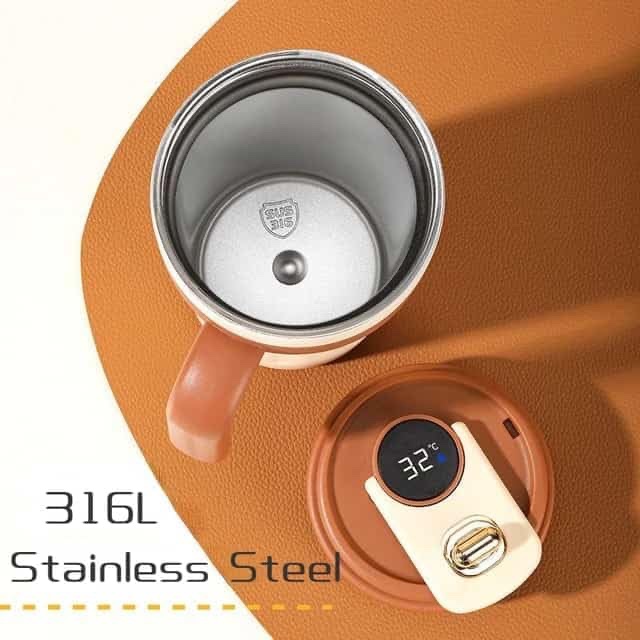 Smart Temperature Display Mug – 650ml with Leak-Proof Lid | Hot & Cold Insulated Travel Stainless Steel Mug