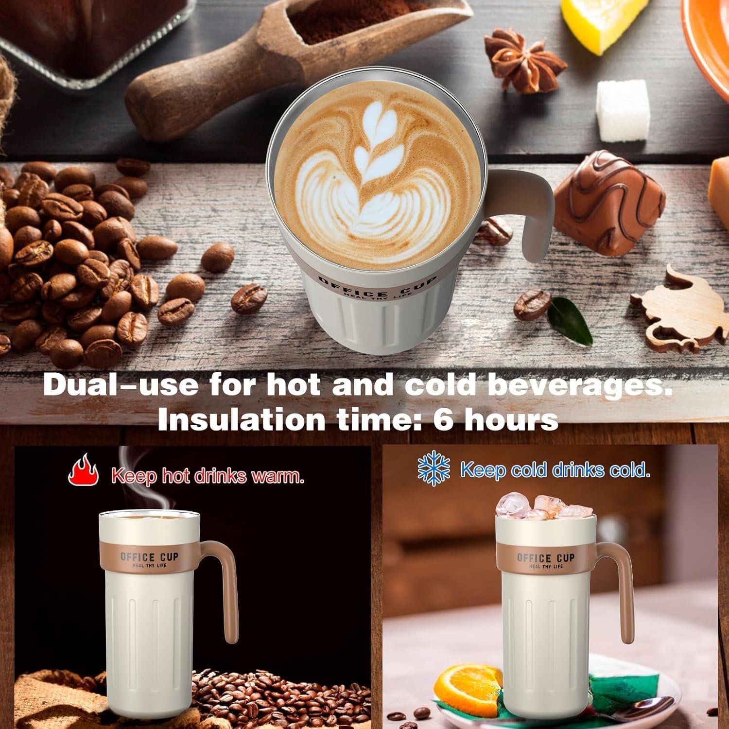 Smart Temperature Display Mug – 650ml with Leak-Proof Lid | Hot & Cold Insulated Travel Stainless Steel Mug