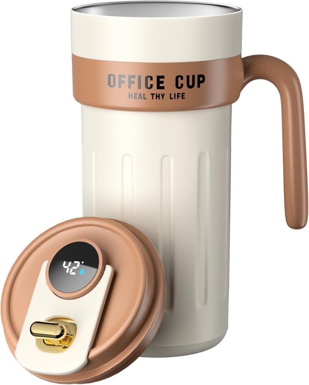 Smart Temperature Display Mug – 650ml with Leak-Proof Lid | Hot & Cold Insulated Travel Stainless Steel Mug