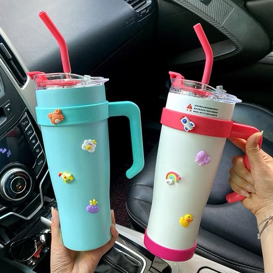 Cute 40oz Stainless Steel Tumbler with Charms