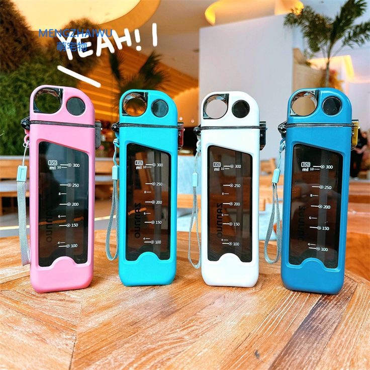 350 ML Square Shape Water Bottle Sturdy and Durable Flat Bottle for Sports, Fitness, Gym