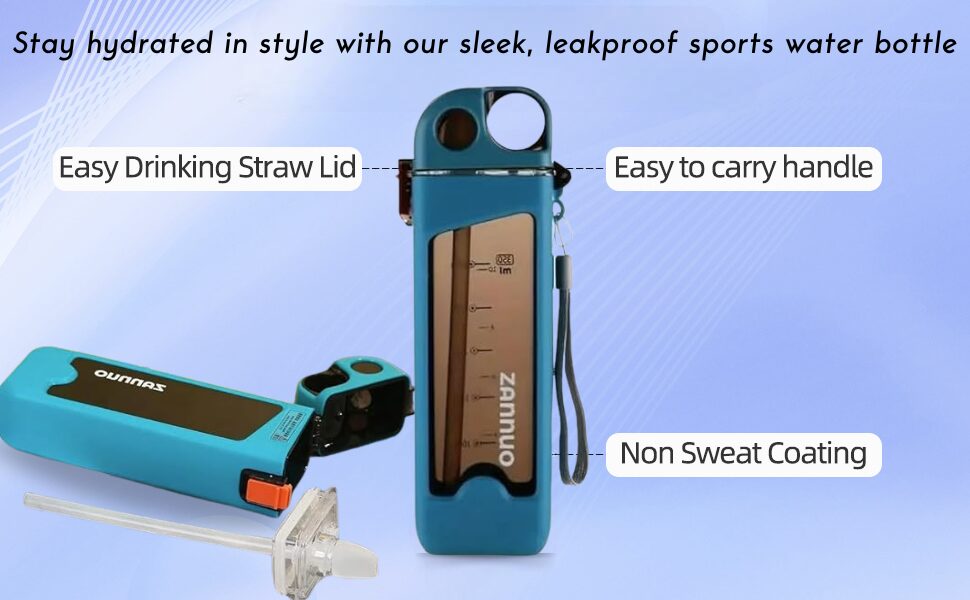 350 ML Square Shape Water Bottle Sturdy and Durable Flat Bottle for Sports, Fitness, Gym