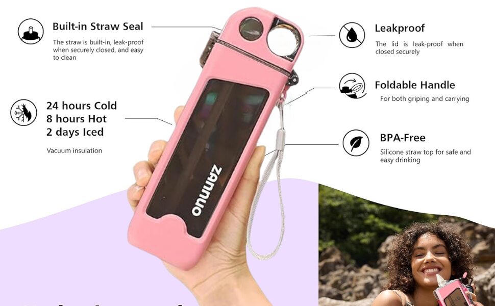 350 ML Square Shape Water Bottle Sturdy and Durable Flat Bottle for Sports, Fitness, Gym
