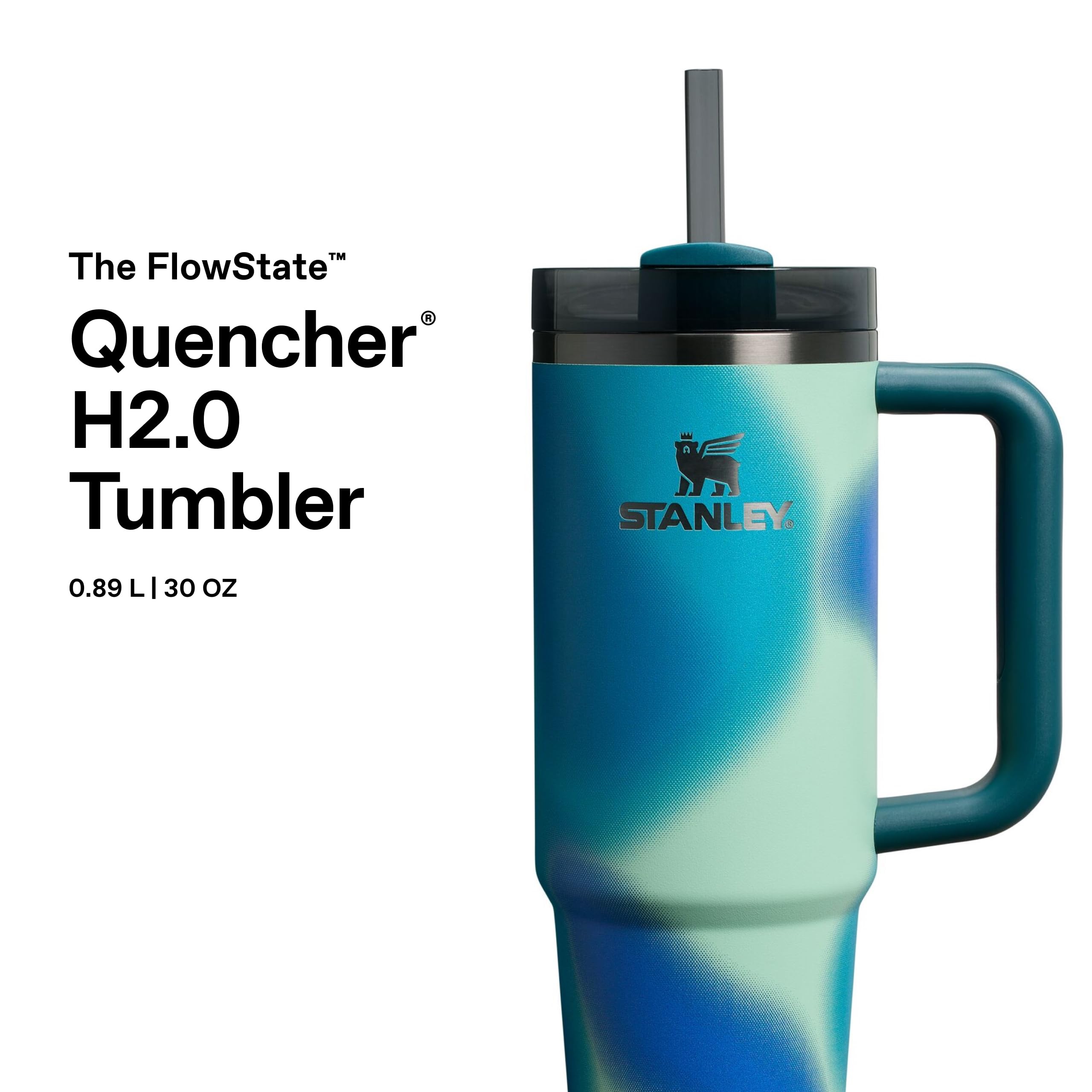 Stanley The New Frequency Quencher ProTour Flip Straw Tumbler in Coastal Teal Motion