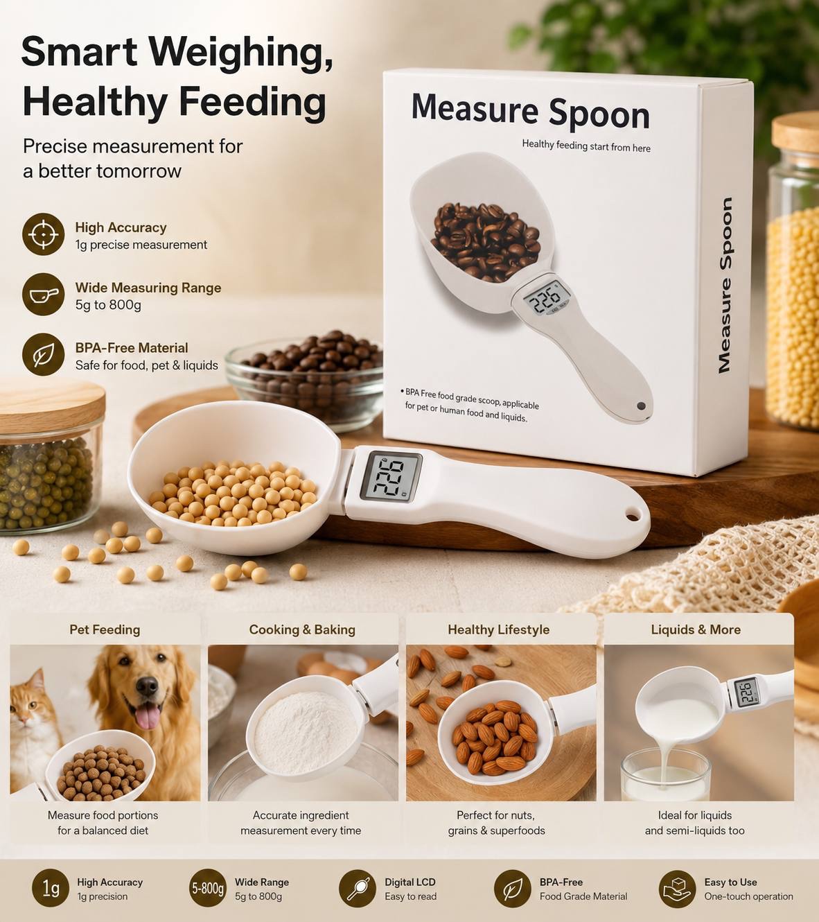Measuring Spoon with LCD Screen Display