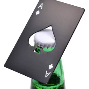 Ace of Spades Bottle Opener Credit Card Size Pocker Cap Opener Portable Stainless Steel Can Opener