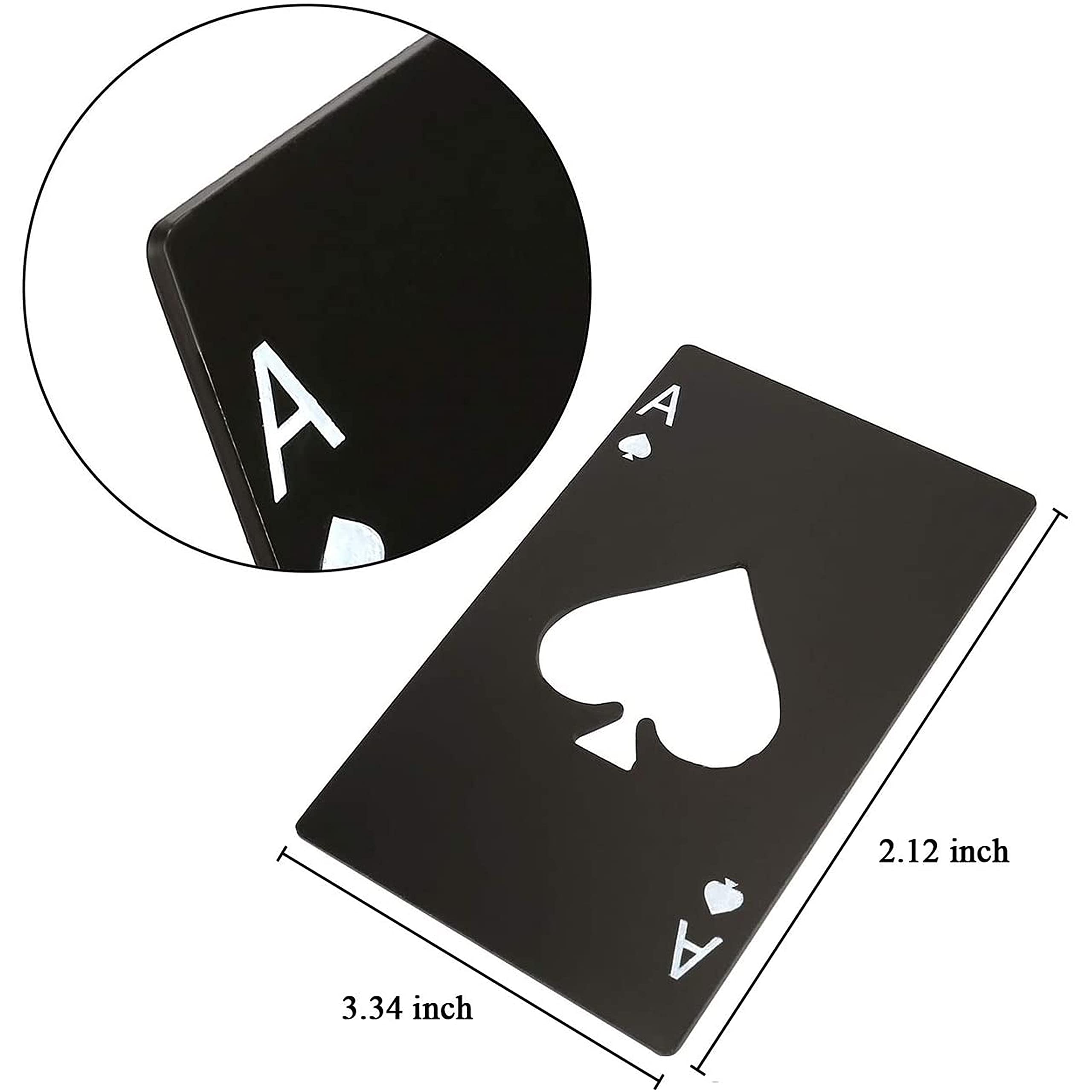 Ace of Spades Bottle Opener Credit Card Size Pocker Cap Opener Portable Stainless Steel Can Opener