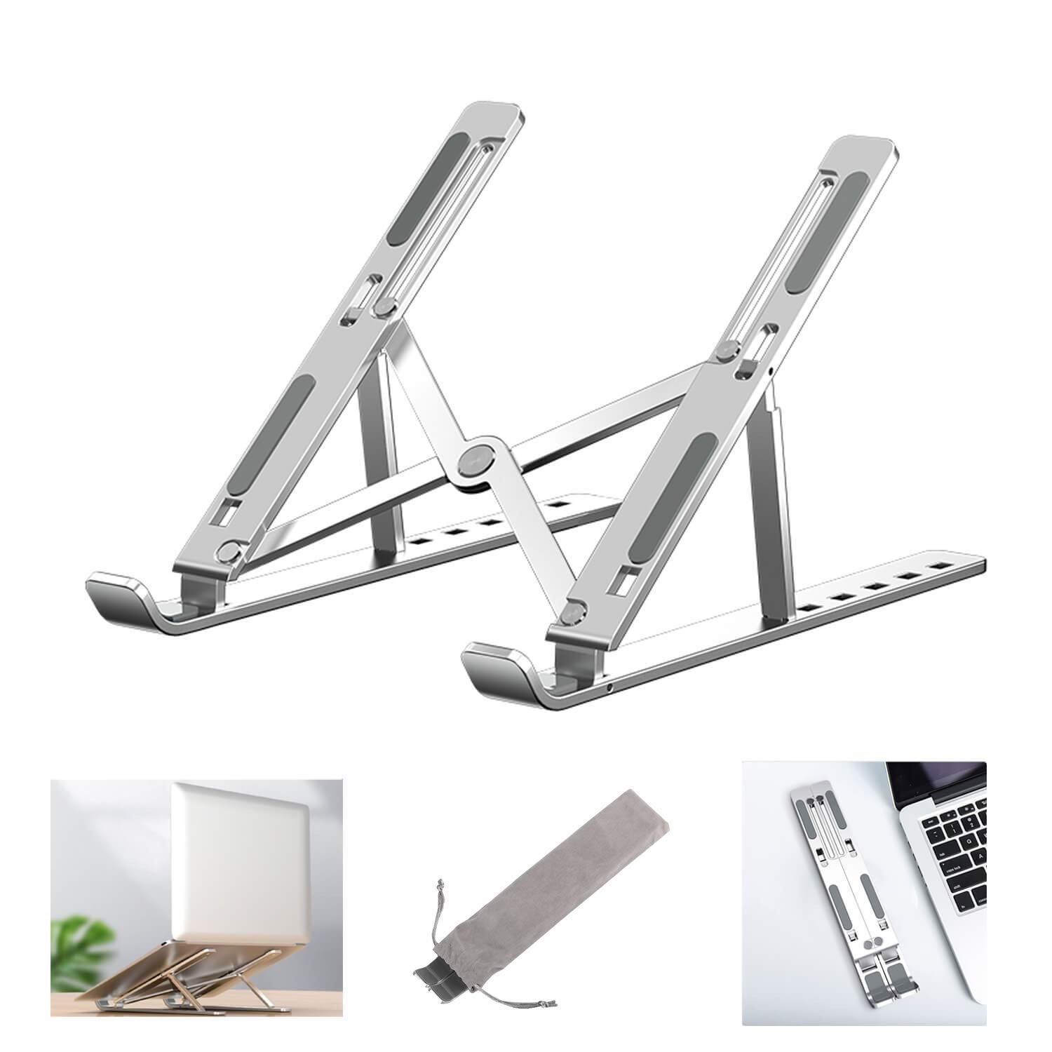 Adjustable Laptop Stand – Foldable Aluminum Laptop Stand for Laptops Up to 17 Inch