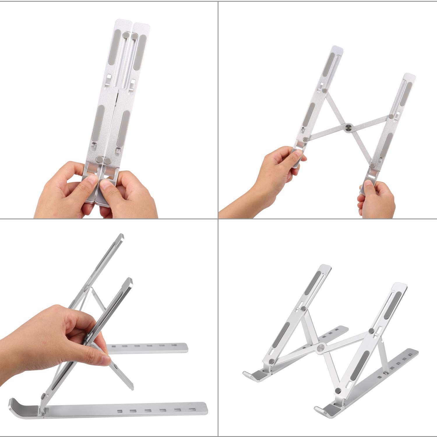 Adjustable Laptop Stand – Foldable Aluminum Laptop Stand for Laptops Up to 17 Inch
