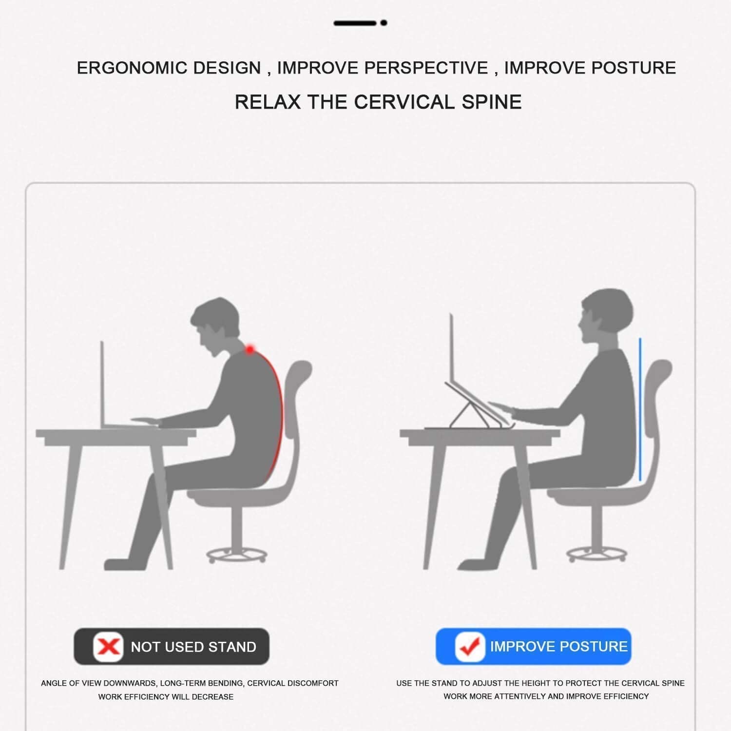 Adjustable Laptop Stand – Foldable Aluminum Laptop Stand for Laptops Up to 17 Inch