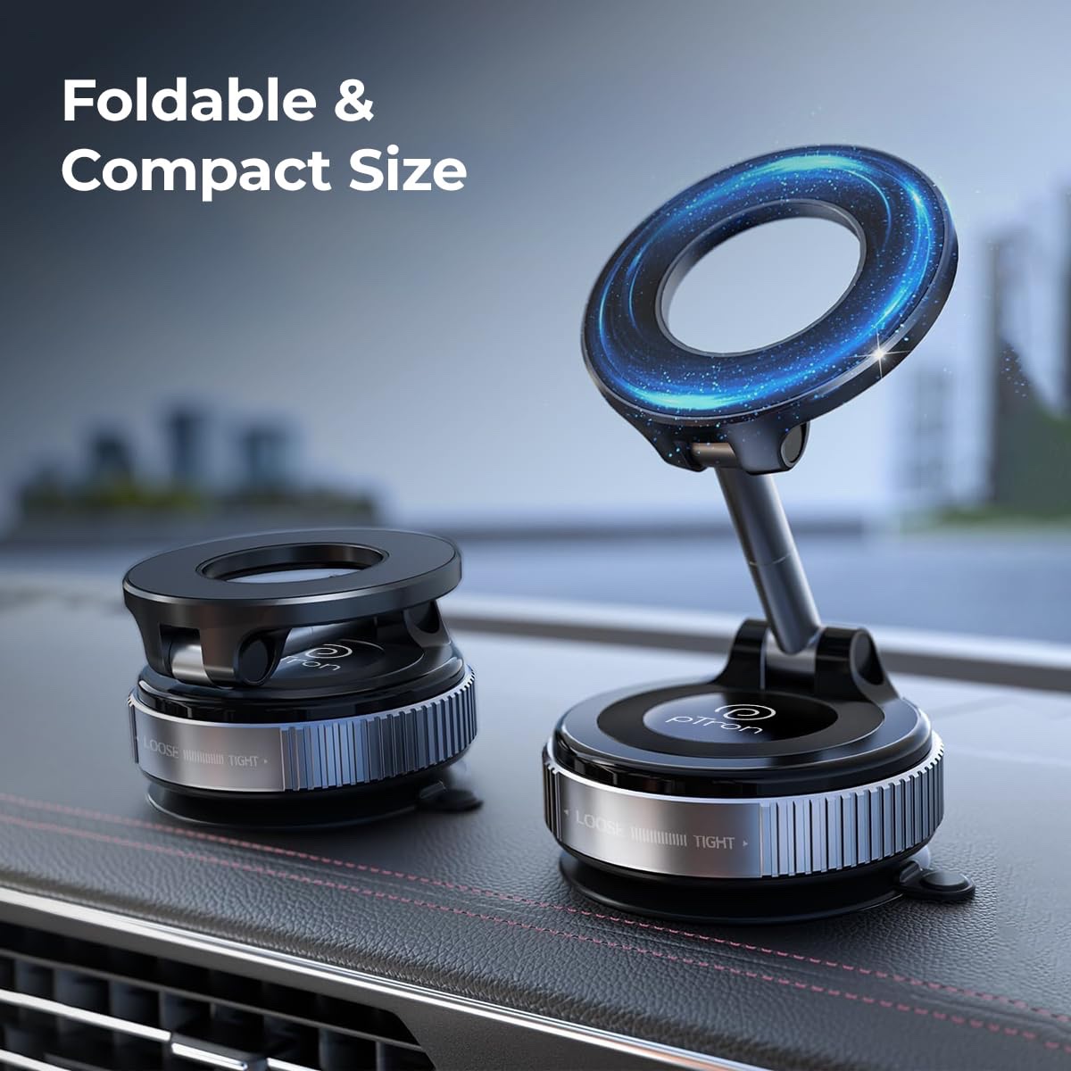 Magnetic Car Mobile Holder, Strong Vacuum Suction