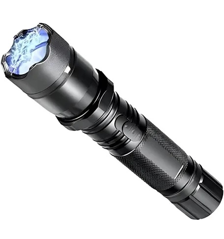 Rechargeable Tactical Stun Torch plus High-Intensity LED Light with Security Holster and Defense Shock Feature
