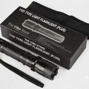Rechargeable Tactical Stun Torch plus High-Intensity LED Light with Security Holster and Defense Shock Feature